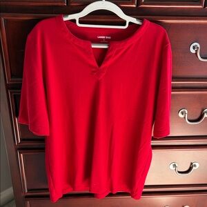 Lands' End  V-Notch Short Sleeve Top